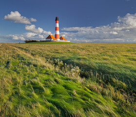 Leuchtturm Westerhever, Schleswig-Holstein, Deutschland