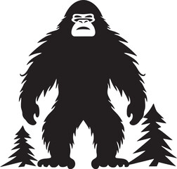 "Sasquatch Symphony: Whimsical Bigfoot Logo Design" "Majestic Mountain Mascot: Mystical Sasquatch Icon"