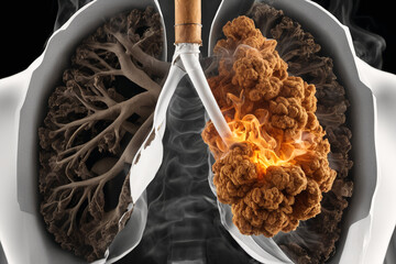 Lung and smoke bad habit and lung cancer issue