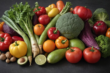 Heap of various raw vegetables - 758312623