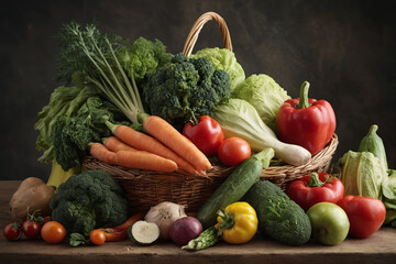 Heap of various raw vegetables - 758312648
