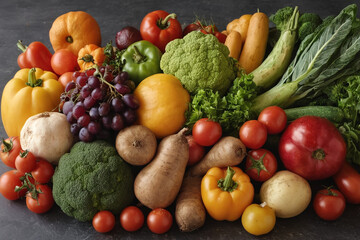 Heap of various raw vegetables - 758312651