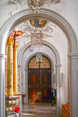 Fototapeta premium Innenansicht Kirche St. Mang in Füssen (Bayern)
