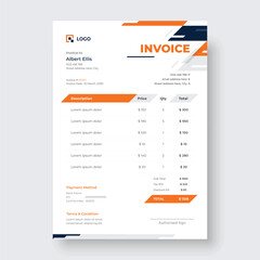 Minimal invoice design template