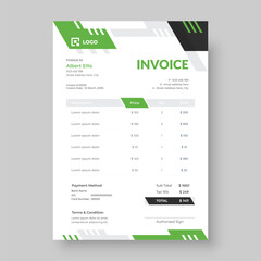 Obraz premium Minimal invoice design template