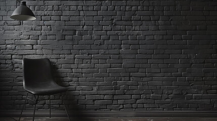 chair on brick wall