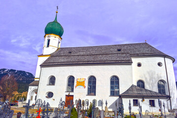 Pfarrkirche Grän in der Gemeinde Grän in Tirol (Österreich)	