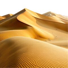 Fototapeta na wymiar Desert sand dunes. Isolated on transparent background