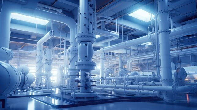 3D rendered intelligent industrialization scene focused on quality inspection