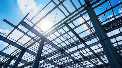 Light steel structural frame for building buildings or houses