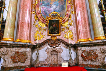 Innenansicht Kirche St. Mang in Füssen (Bayern)