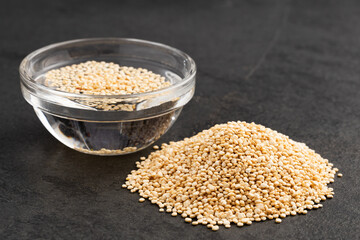Quinoa cereal soaked in water - Chenopodium quinoa