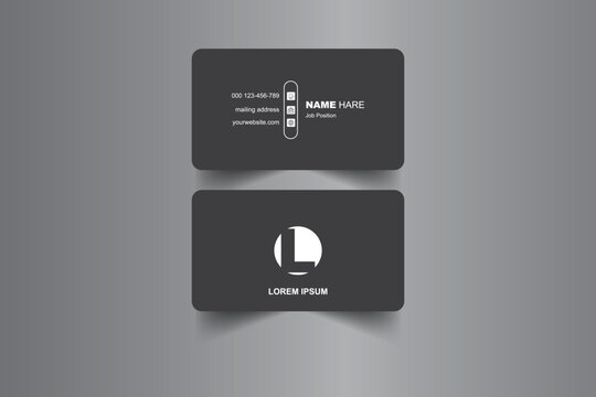 Business Card Design Template Dark Light