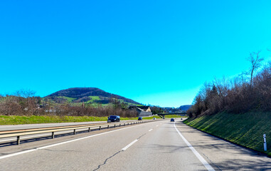 A3 im Fricktal (Kanton Aargau) Richtung Zürich (Schweiz)