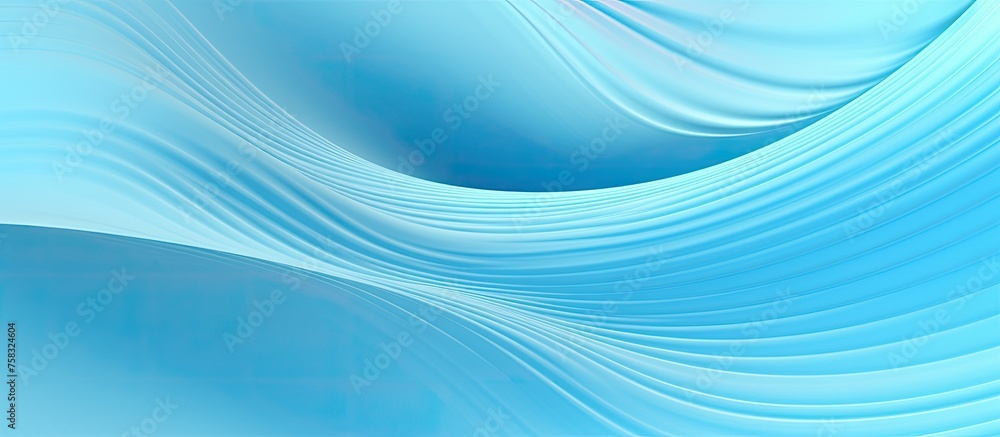 Poster a close up of a liquid azure wave on a fluid electric blue background, creating a mesmerizing patter
