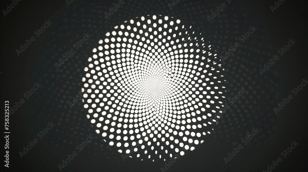 Poster A black and white photo of a circular object. Suitable for various design projects