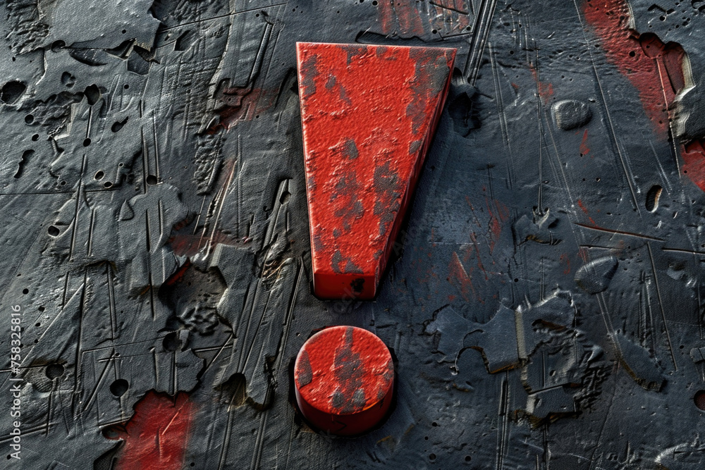 Poster detailed image of a red sign on a wall. suitable for various designs