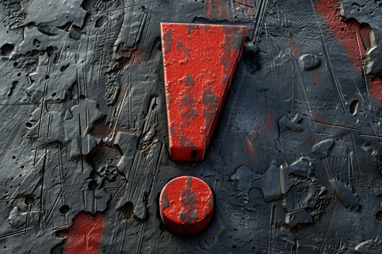 Detailed image of a red sign on a wall. Suitable for various designs
