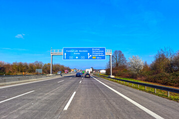 A5 Karlsruhe Richtung Mannheim vor Ausfahrt Bruchsal 
