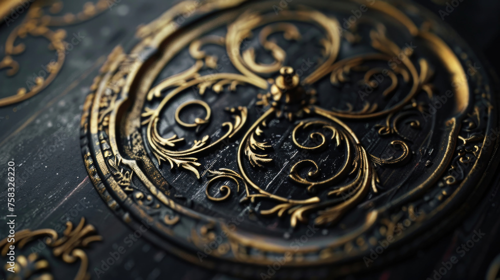 Poster A detailed close up of a clock on a table. Perfect for time management concepts