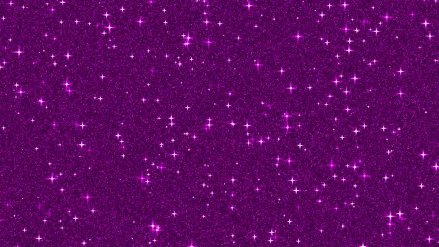 Purple glitter background with sparkling texture. Stars sequins sparks and glittering glow foil background. Abstract of pink glittering background.