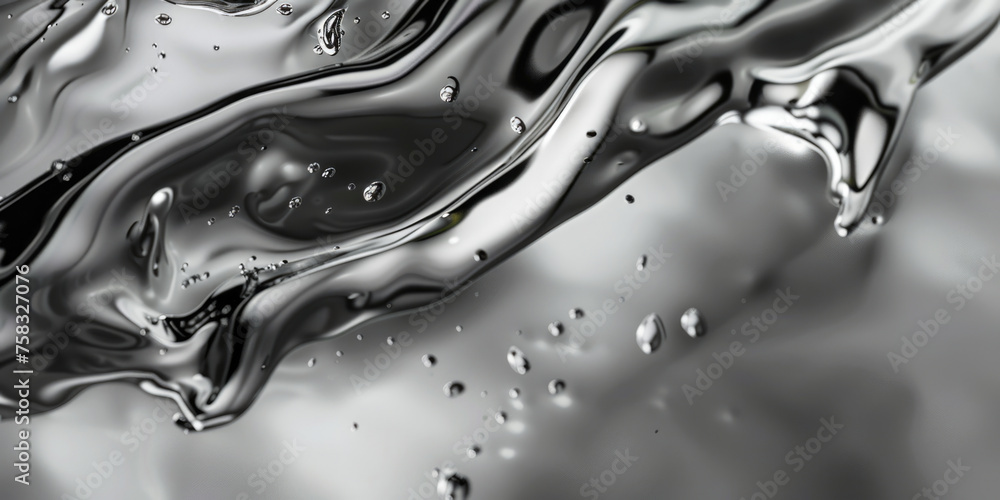 Poster close-up shot of water droplets in black and white. suitable for various design projects