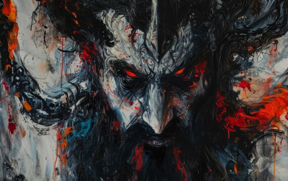 Hades Lord of the Underworld captured in a mythological oil painting displaying dark art and fantasy elements