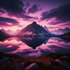 Rolgordijnen Purple landscapes. © Yuthana