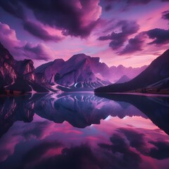 Purple landscapes.