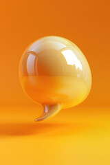 Glass sphere with unique design on vibrant yellow backdrop. Ideal for science or technology concepts