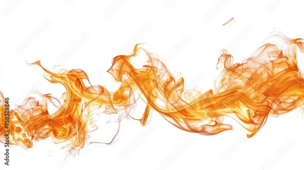 Poster close up shot of a fire on a white background. suitable for various design projects