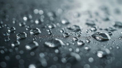 Close up of water droplets on a surface, perfect for nature backgrounds