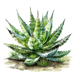 Watercolor Succulent Cactus
- 758330464