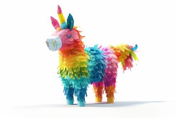 Pinata in the shape of a unicorn.