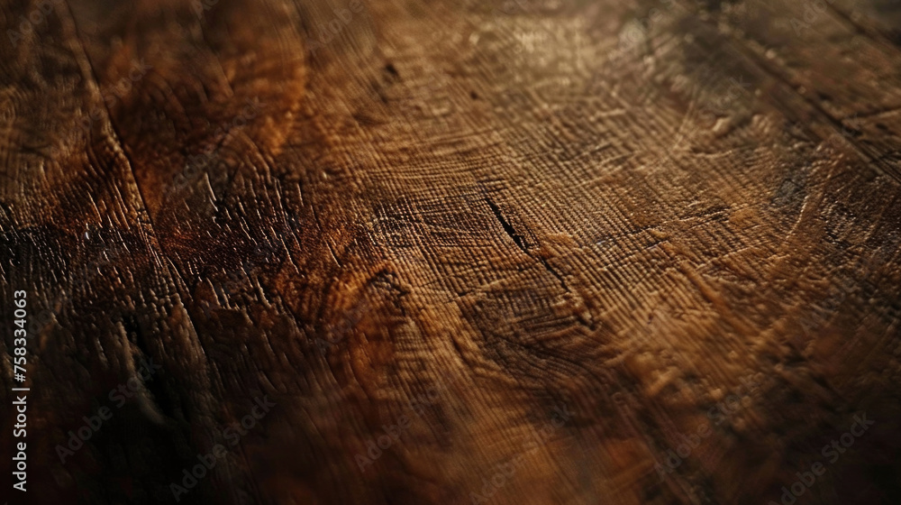 Poster close up of a piece of wood on a table. suitable for various design projects