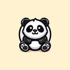 Giant Panda Cute Mascot Logo Illustration Chibi Kawaii is awesome logo, mascot or illustration for your product, company or bussiness