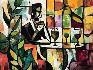 Abstract Social Gathering