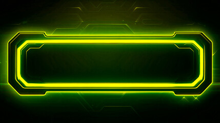 game stream frame neon green glow banner futuristic