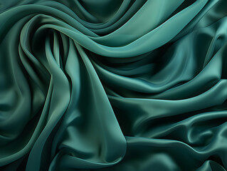 green silk seamless fabric