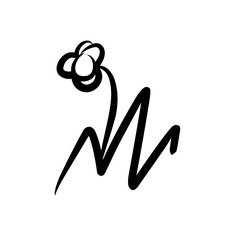 Hand drawn doodle border set. Grass, clover, tulips, daisies, roses. Pen tool, vector file.