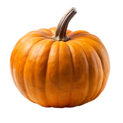 Orange Pumpkin isolated on Transparent background.