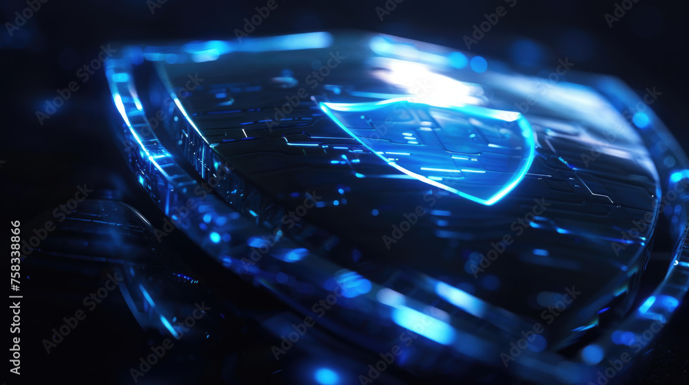 Poster A close up of a computer mouse on a table. Suitable for technology concepts