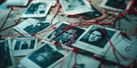 A collection of vintage photographs displayed on a table. Perfect for nostalgic projects - obrazy, fototapety, plakaty