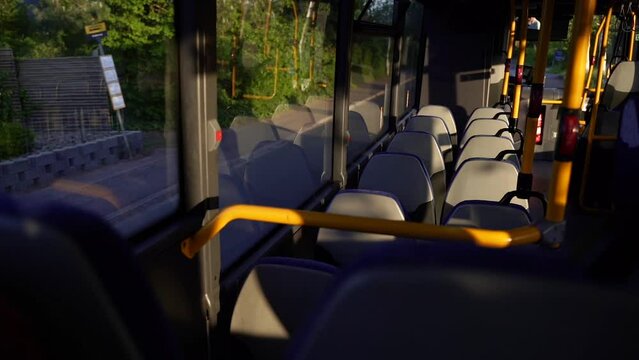 Urban transport. Bus movement around the city.