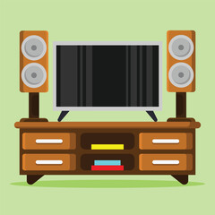 Living room icon. Subtable to place on furniture, interior, etc.