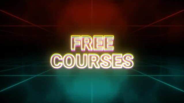 Free courses animation retro background