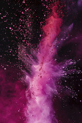 A vibrant pink powder cloud floating in the air, suitable for various creative projects