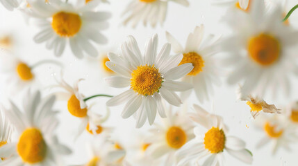 A bunch of white flowers with yellow centers. Suitable for various design projects - Powered by Adobe