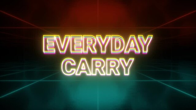 Everyday Carry animation retro background