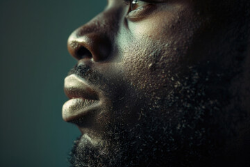 A detailed shot of a man with a beard. Suitable for portraits and grooming concepts